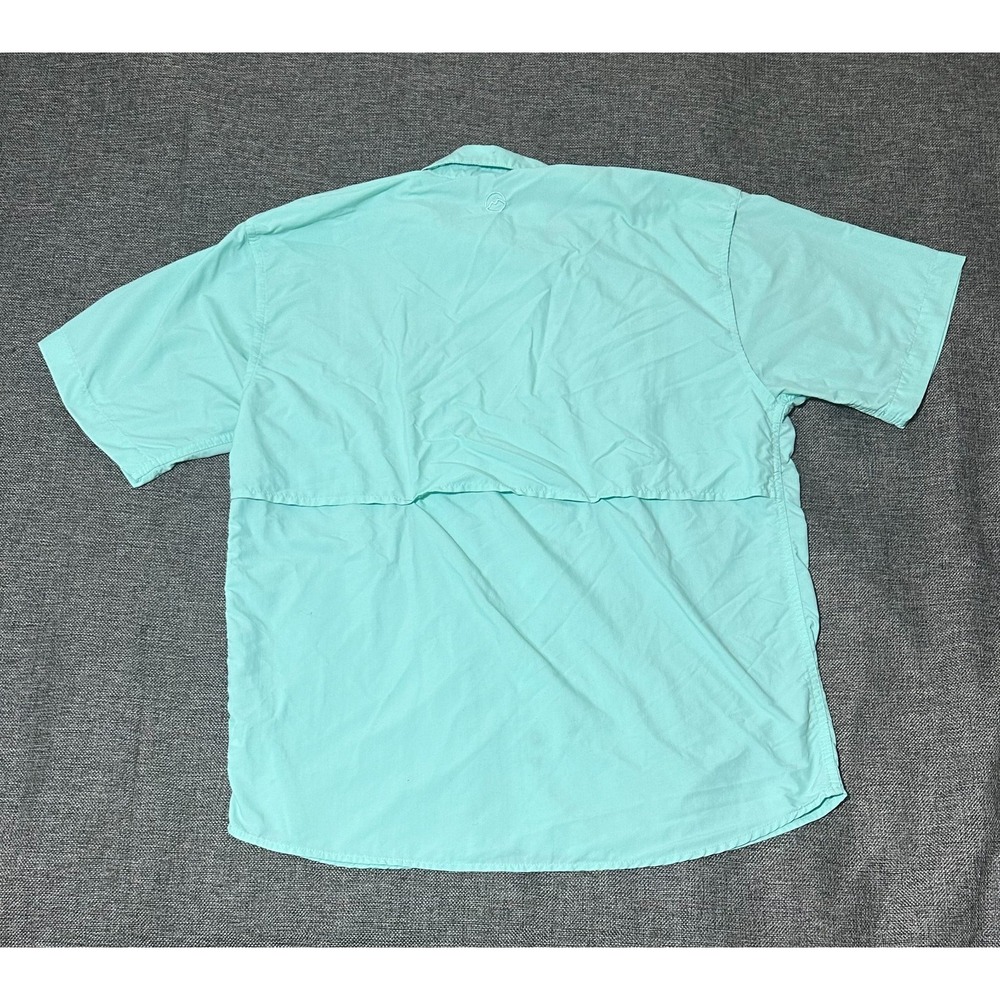 Magellan Outdoors Relaxed Fit Men's L Light Blue Short Sleeve Shirt - Picture 5 of 5
